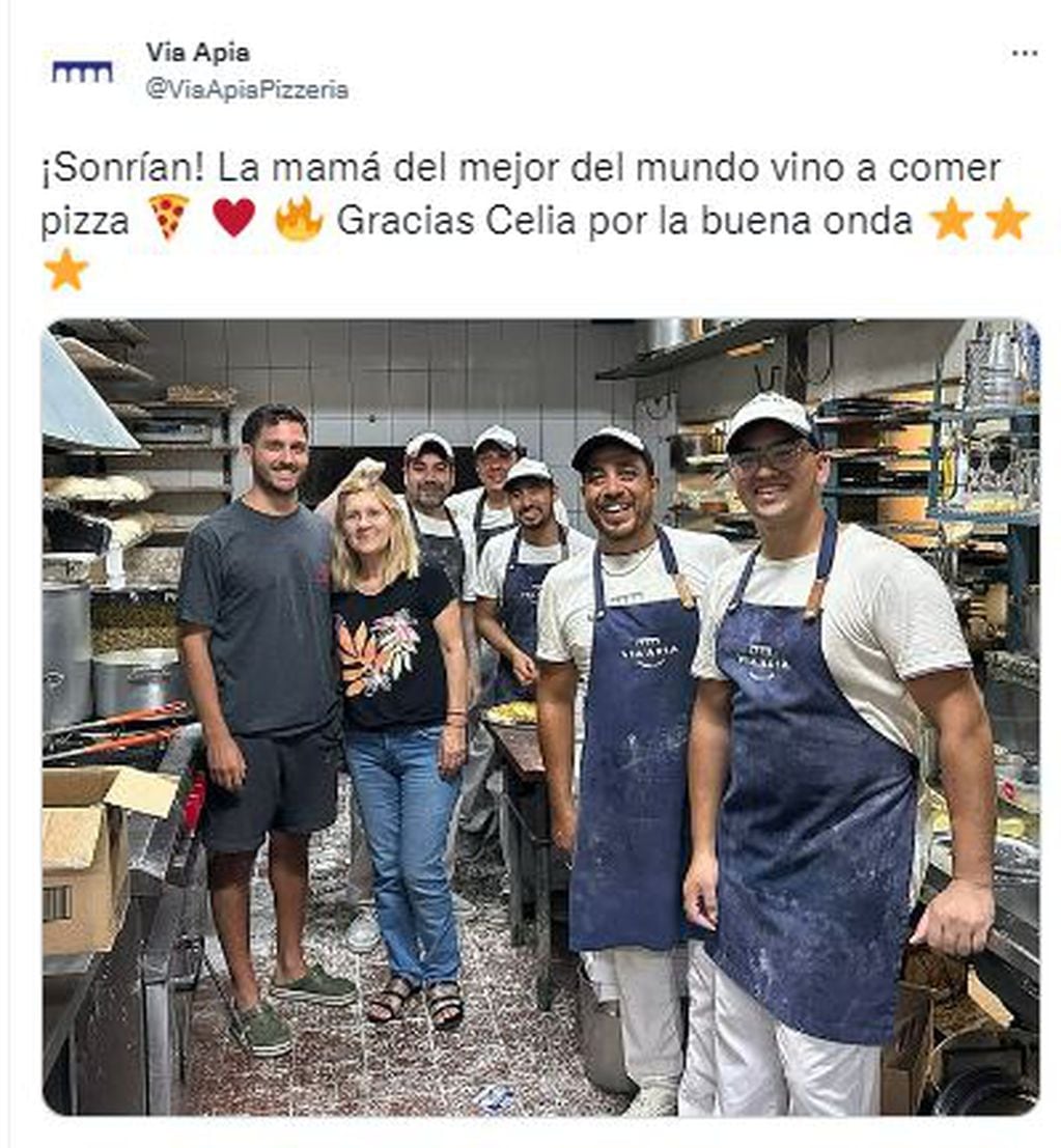 Celia Cuccittini fue a la pizzería de Rosario que se volvió viral por la queja de un cliente.