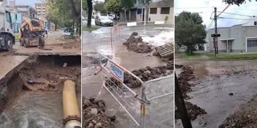 Acueducto roto en Rosario