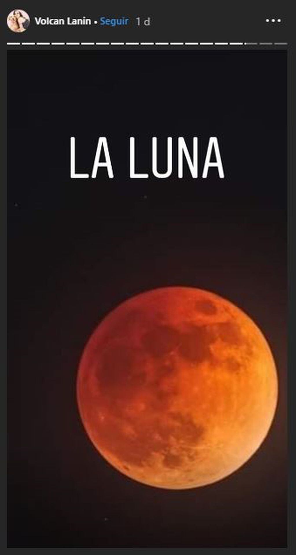 Julieta Nair Calvo compartió postales increíbles de la "Superluna de sangre"