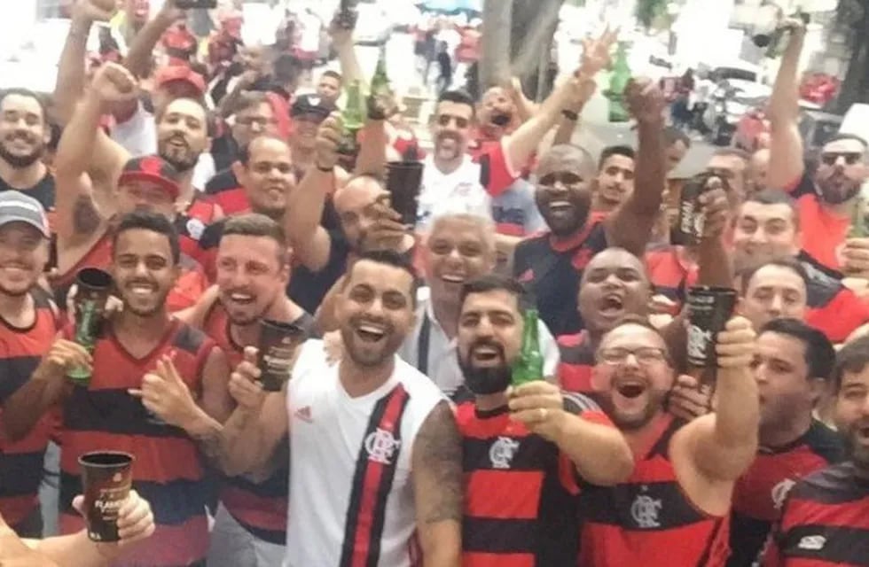 Hinchas de Flamengo. (Foto: @Thi4go09)