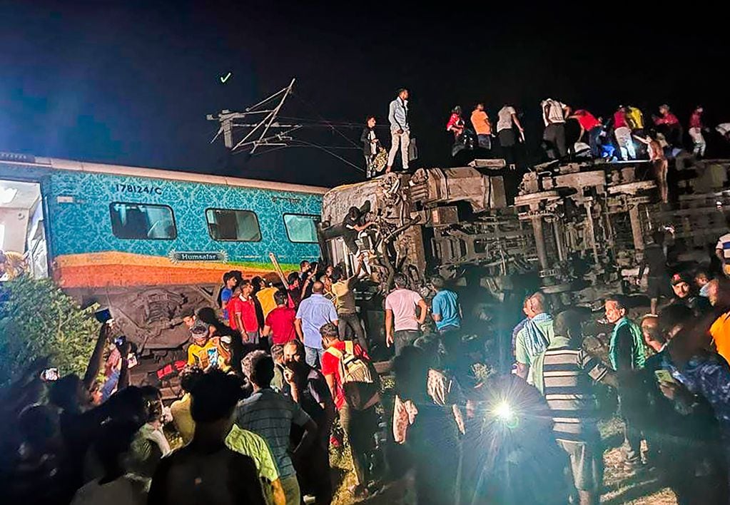 Accidente de trenes en India