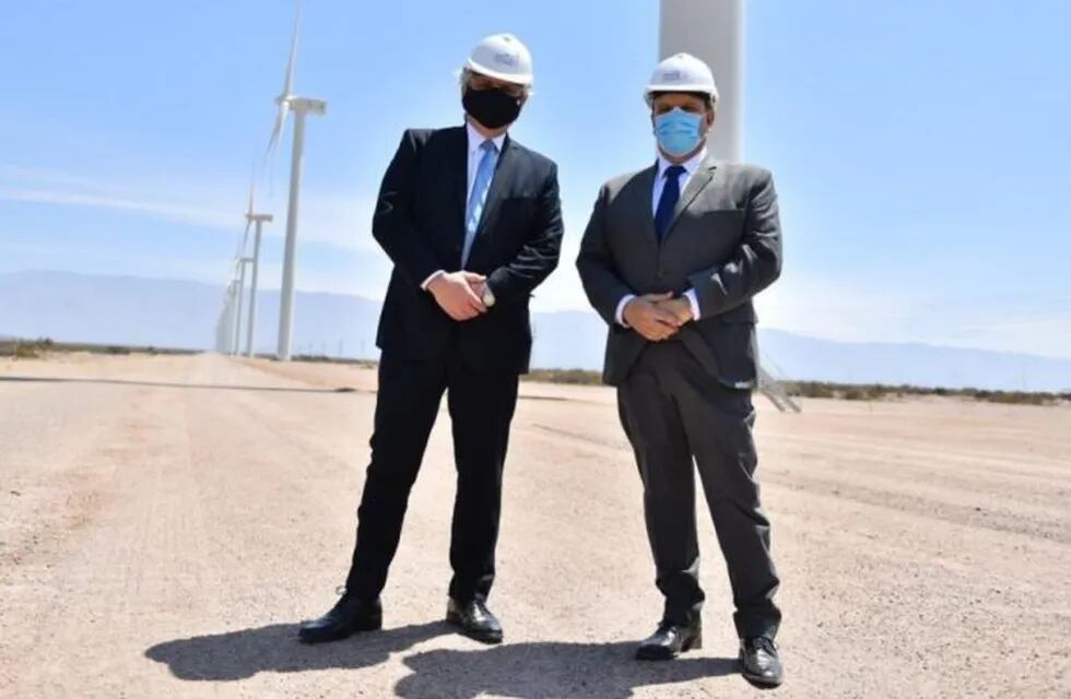 Alberto Fernández junto a Ricardo Quintela en La Rioja. (Foto: Twitter/alferdez)