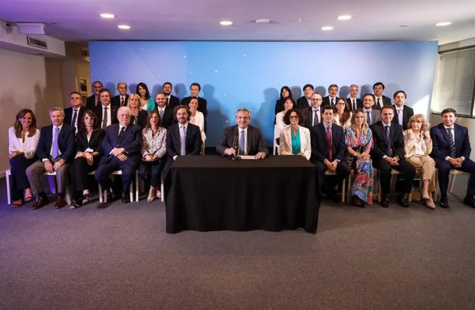 El gabinete de Alberto Fernández. (crédito: prensa Alberto Fernández)
