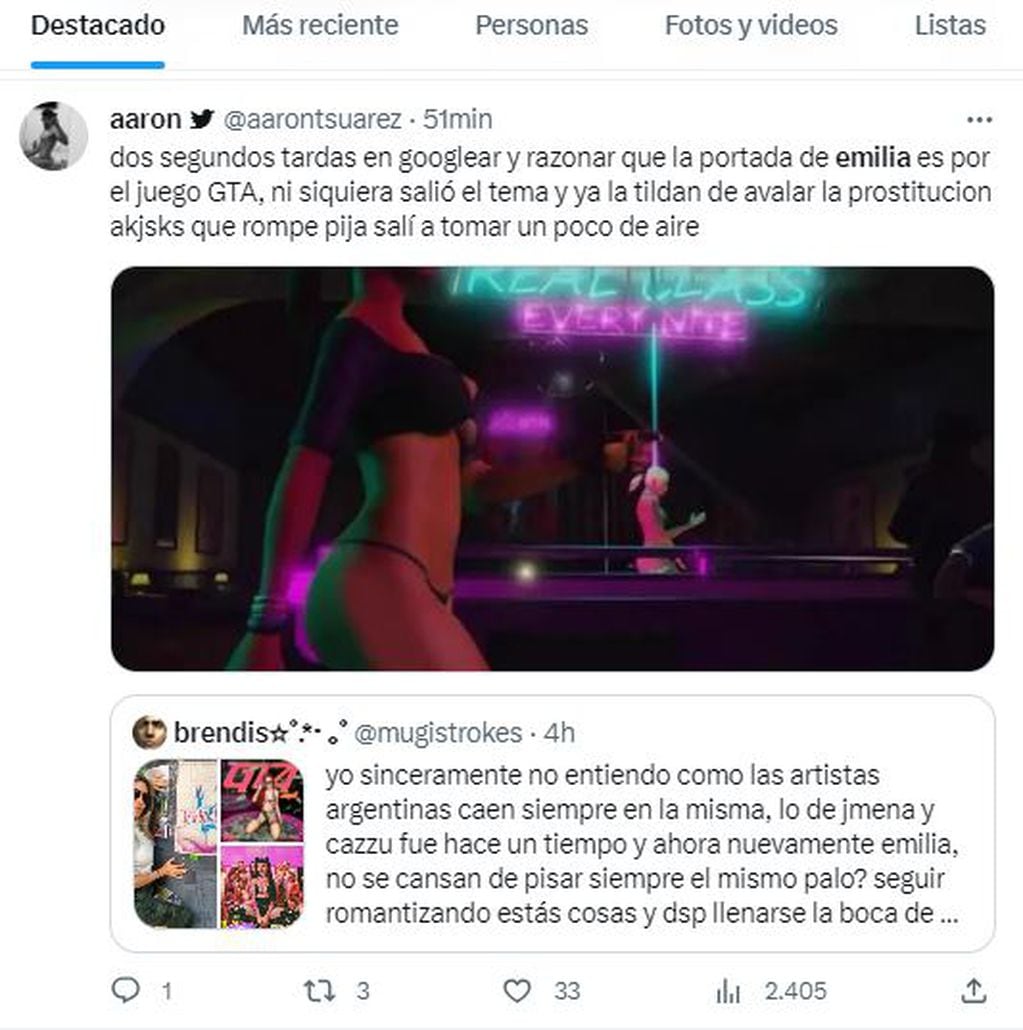 Emilia Mernes generó polémica con la portada de “GTA.mp3” y la compararon con Cazzu y Jimena Barón