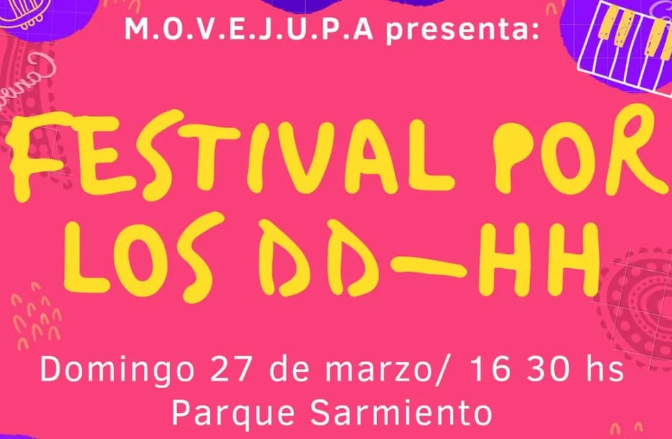En el Parque Sarmiento se realizará un festival por los Derechos Humanos.