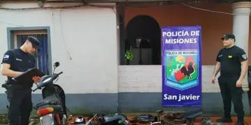 San Javier: recuperan motocicleta robada y motopartes