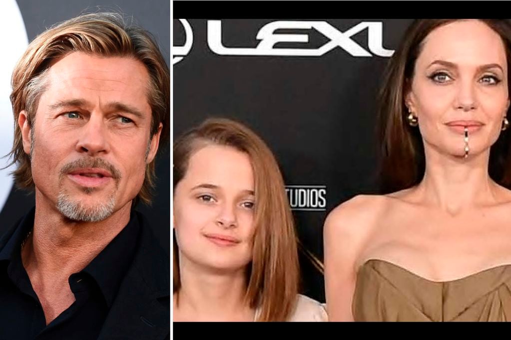 Brad Pitt y otra de sus hijas que se quita su apellido.