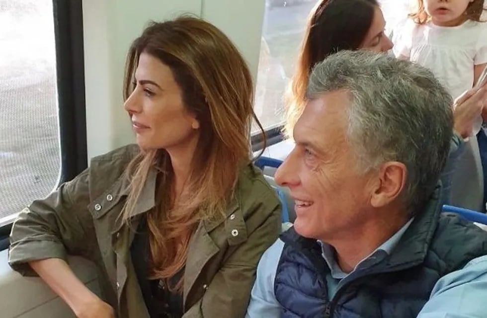 Mauricio Macri y Juliana Awada, en camino hacia Belgrano (Foto:Twitter)