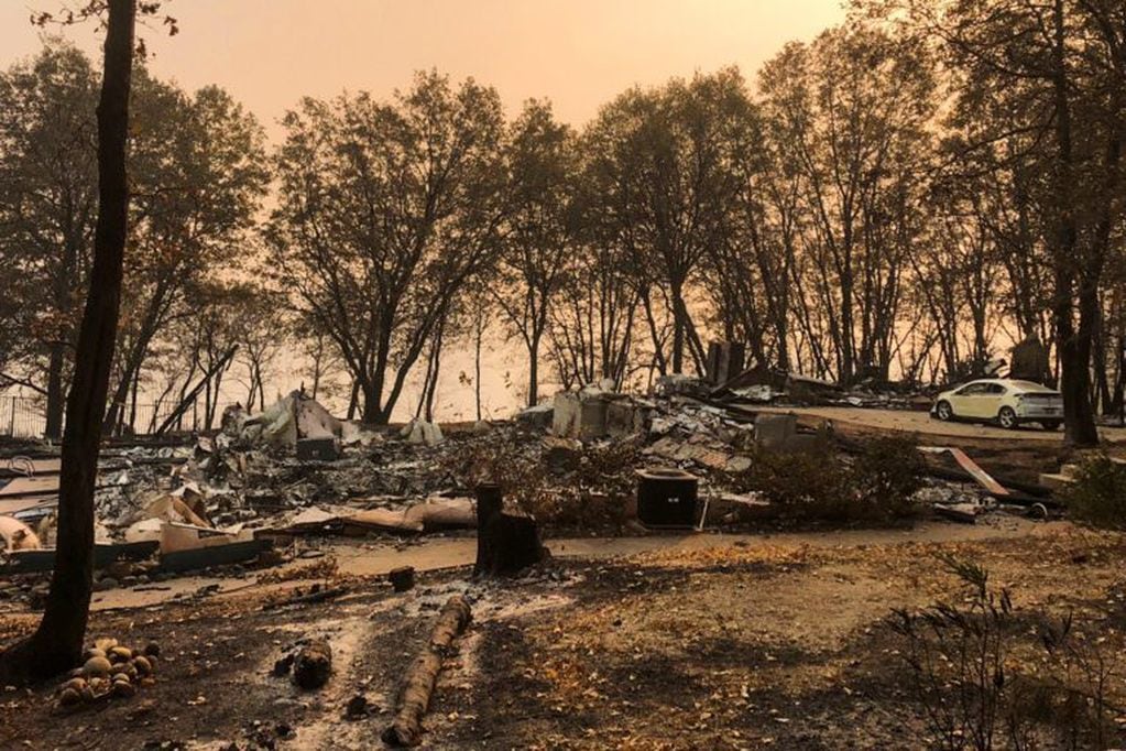 Zona devastada por el fuego (CalFire Forestry Maps/EFE).