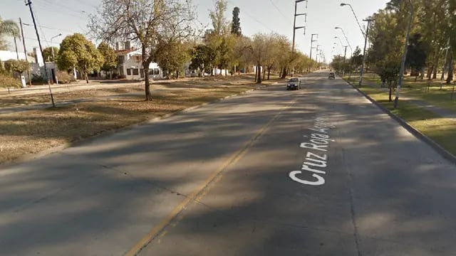 AVENIDA CRUZ ROJA. Lugar aproximado del choque (Imagen de Google Street View).