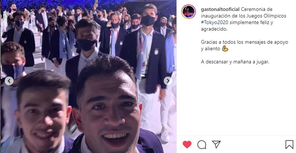 Gastón Alto disfrutó al máximo la ceremonia inaugural de los Juegos Olímpicos.
