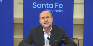 Mensaje de Omar Perotti, anunciando mayores restricciones en los departamentos de Rosario y San Lorenzo