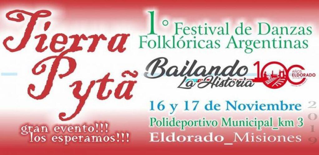 Primer Festival de Danzas Folclóricas en Eldorado.