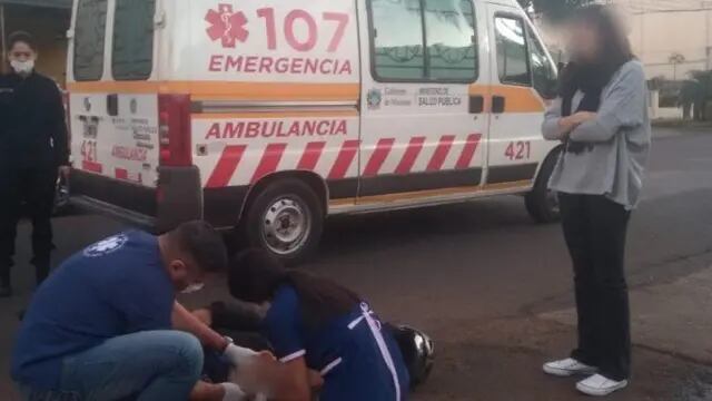 Motociclista herido tras colisionar contra un automóvil en Posadas