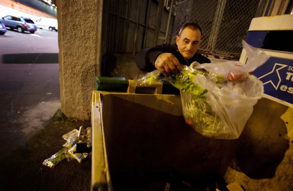 En Argentina se tiran a la basura 16 millones de toneladas de alimentos aptos para el consumo humano (AFP PHOTO / DESIREE MARTIN)