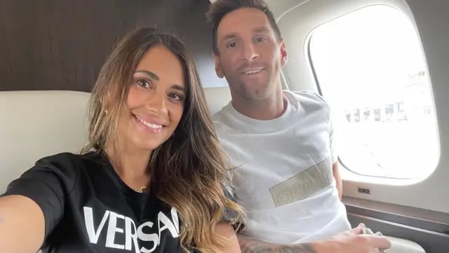 Antonela y Messi, hacia Francia