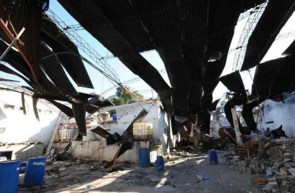 Los destrozos tras la explosión de 2014 (Archivo / La Voz).
