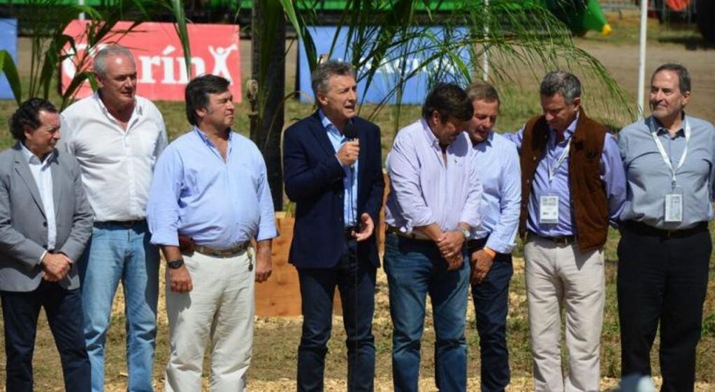Macri en Expoagro. Anunció dos nuevas líneas de crédito para compara de maquinaria agrícola. (Archivo)