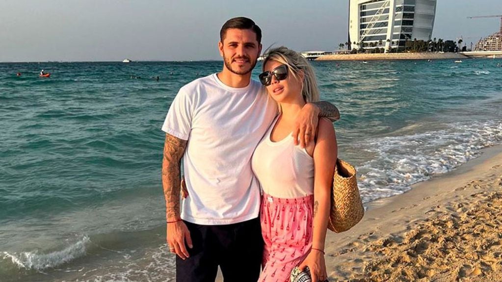 Mauro Icardi y Wanda Nara viajaron a Dubai en medio del escándalo y antes de la entrevista para resolver su relación. (Foto: Instagram)