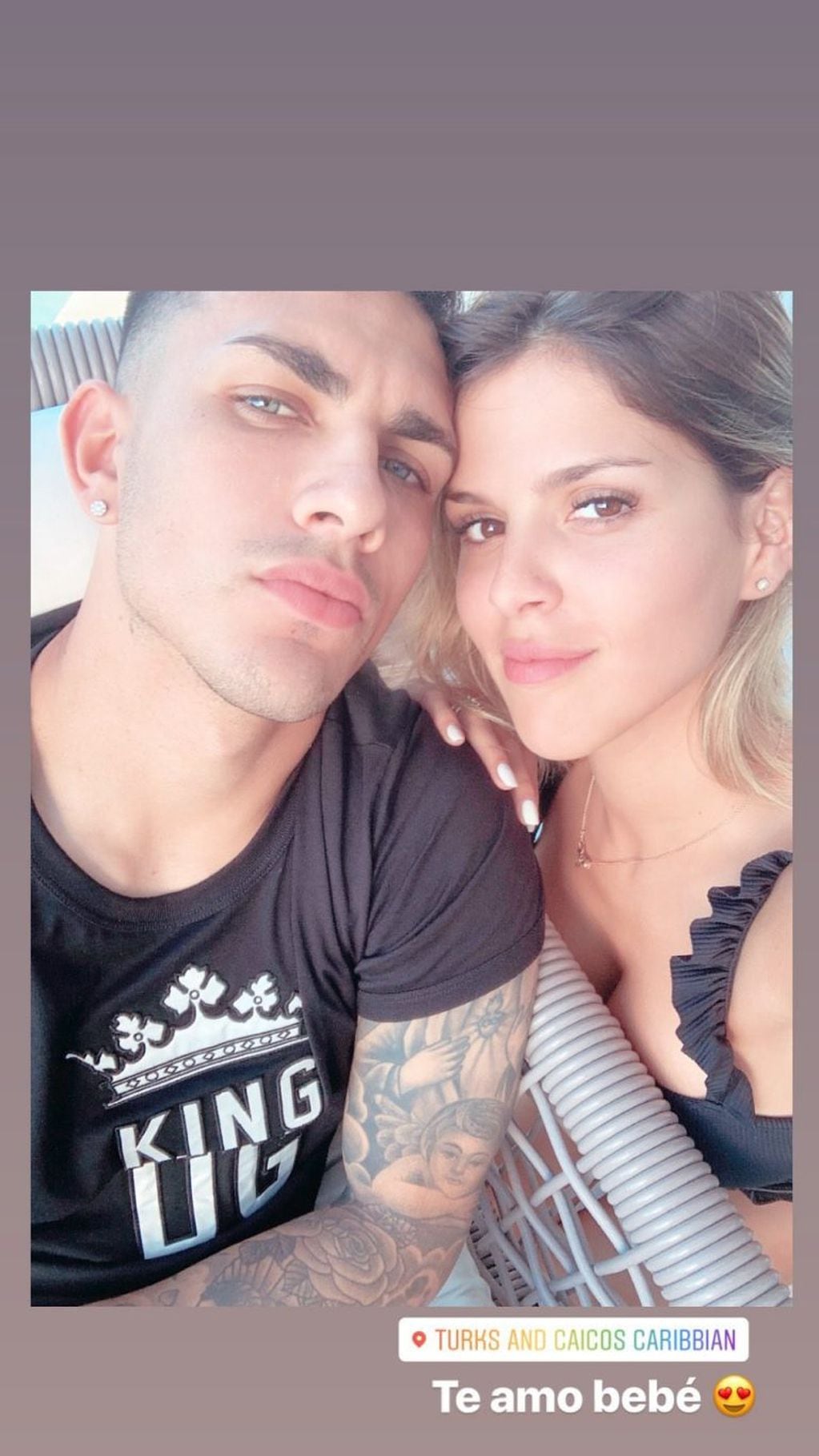 Leandro Paredes y su novia Camila Victoria Galante (Foto: Instagram)