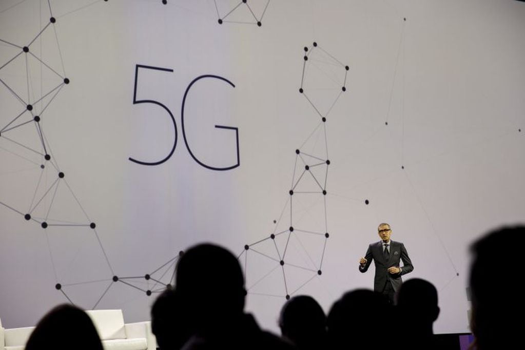 Rajeev Suri, presidente de Nokia Oyj, expone las ventajas de 5G en el Mobile World Congress Americas en Los Angeles, California