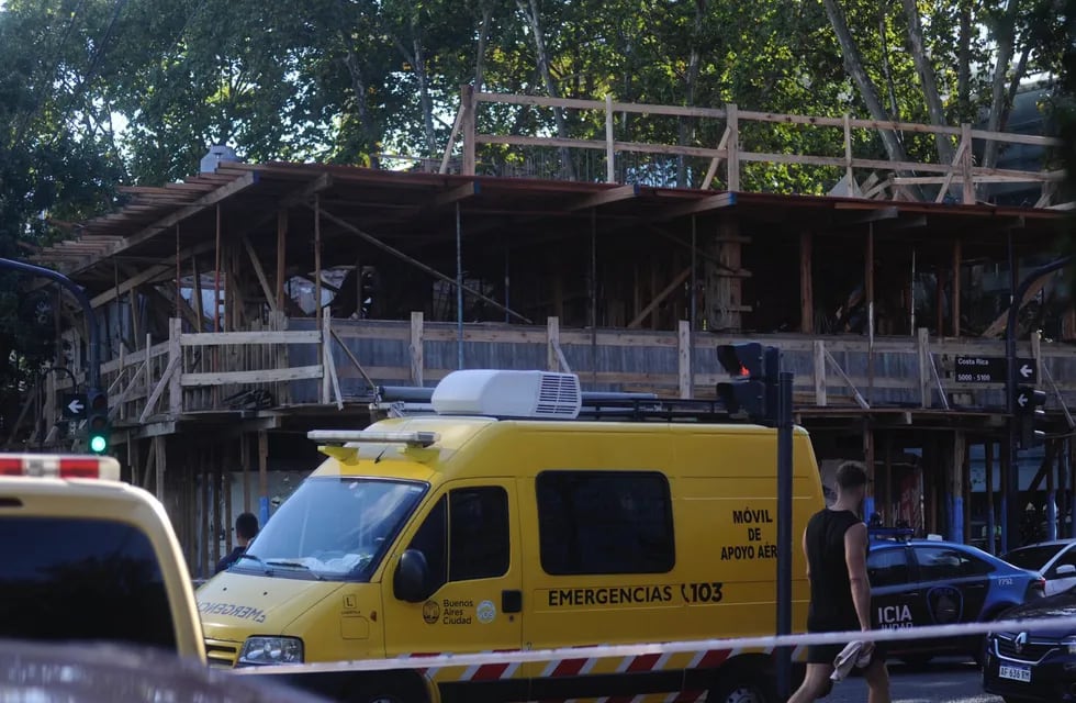 Dos obreros murieron tras el derrumbe de una obra en construcción en Palermo. (Corresponsalía)