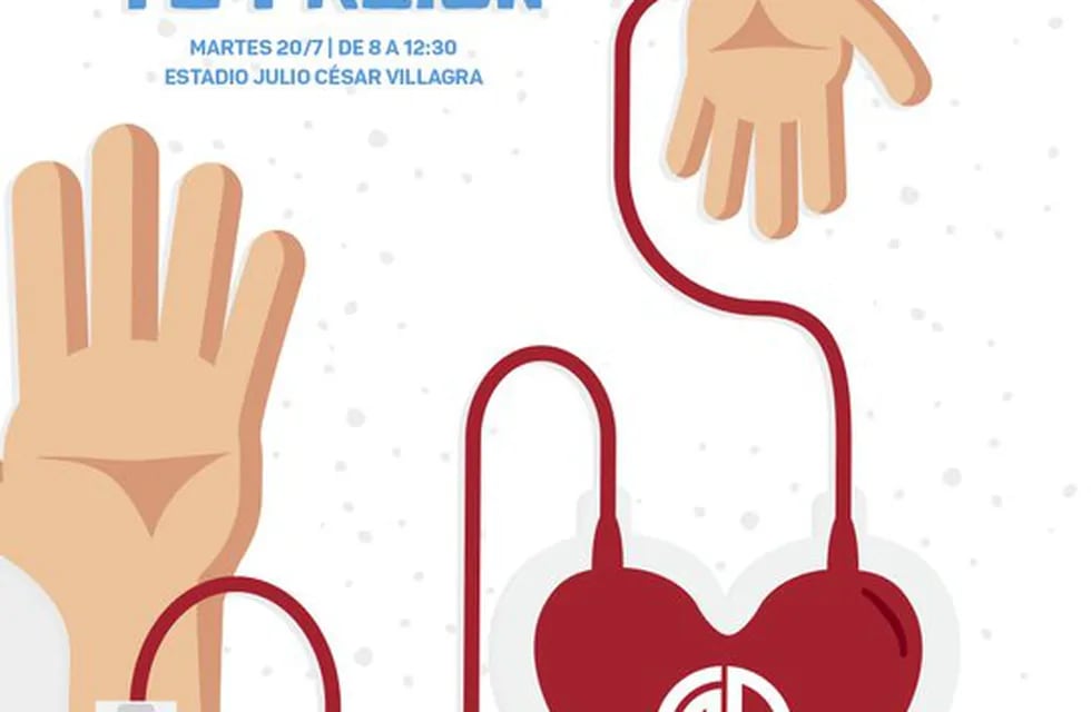El 20 de julio, en los vestuarios del Gigante de Alberdi, habrá puestos de donación de sangre