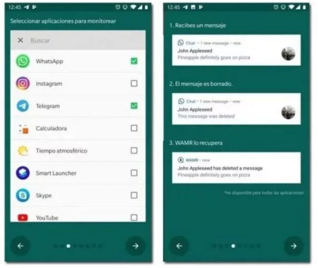 La aplicación que permite ver los mensajes eliminados de WhastApp
