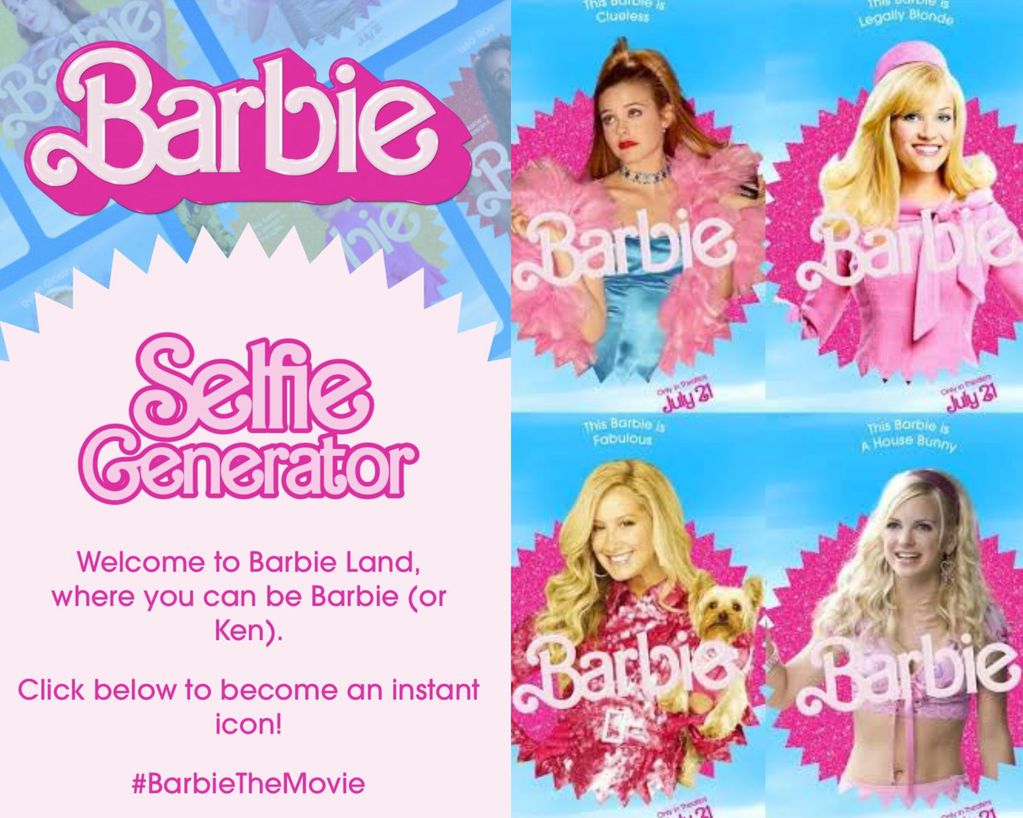 El meticuloso trabajo de marketing para Barbie la película: Barbie Selfie Generator