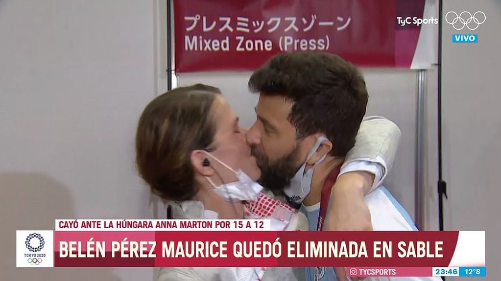Propuesta de matrimonio olímpica. Belén Pérez Maurice le dijo que sí a su entrenador Lucas Saucedo.
