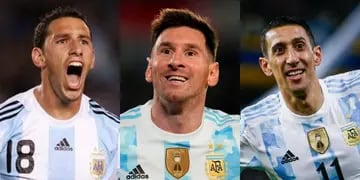 Messi, Di María y Maxi Rodríguez