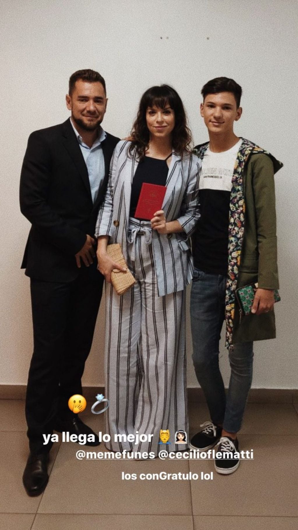 Mercedes Funes, Cecilio Flematti y Lolo Flematti (Fotos: Instagram)