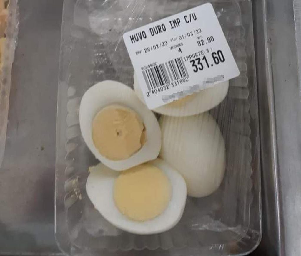 Los huevos duros virales por su precio en un supermercado de Corrientes
