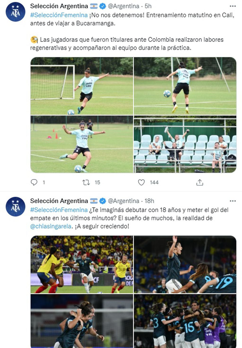 Selección Argentina fútbol femenino.