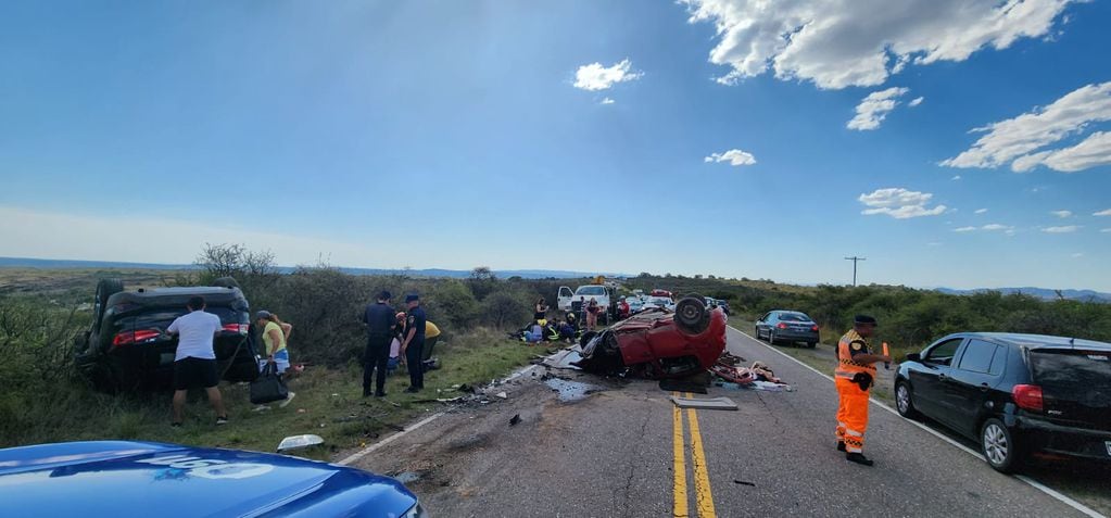 Escena del accidente fatal en las Altas Cumbres.