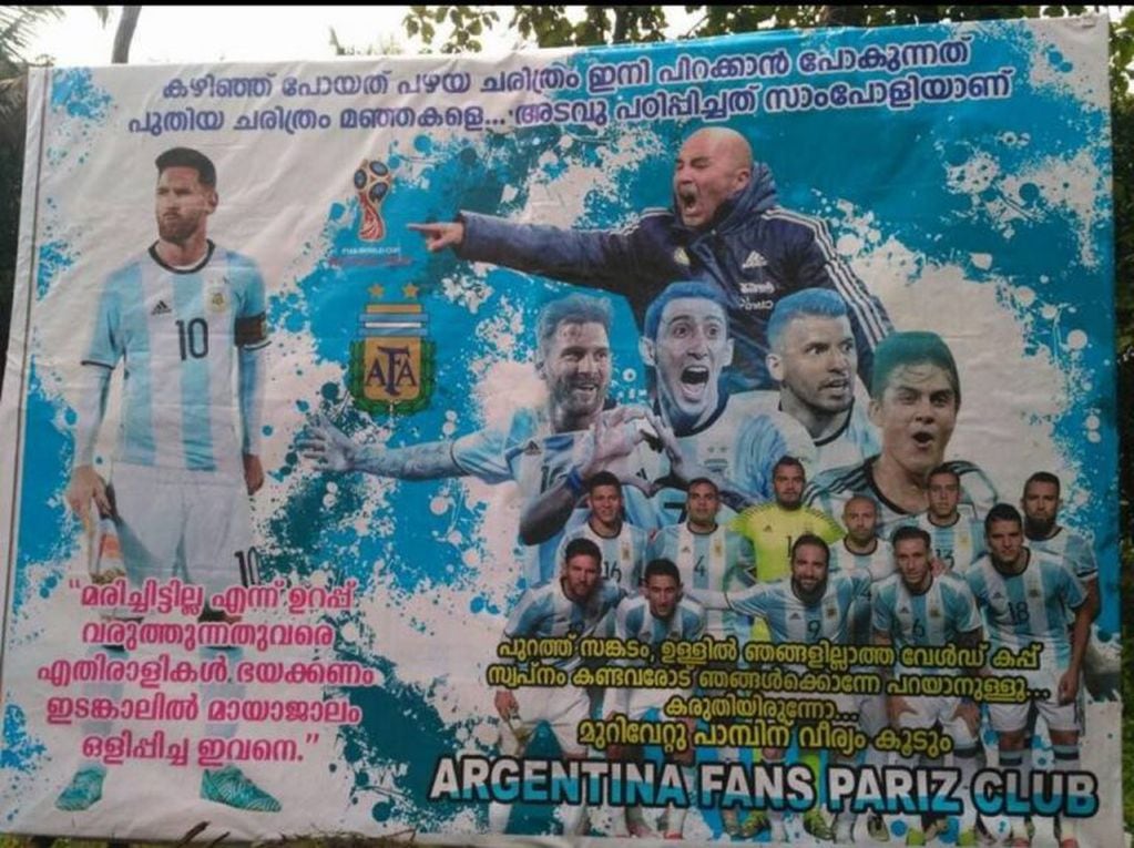El amor por la Selección argentina en India