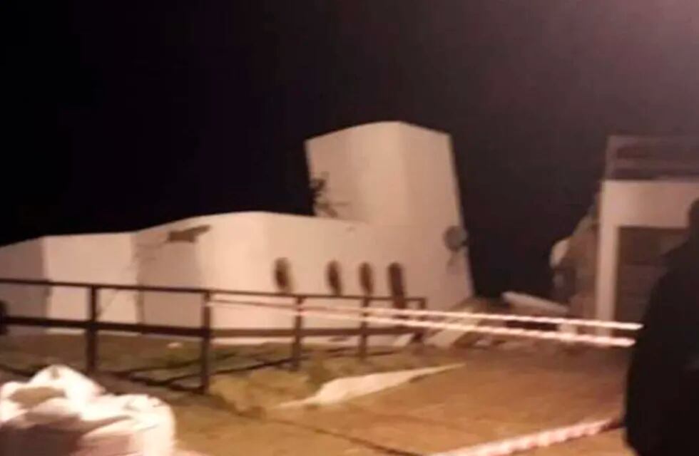 Casa derrumbada en Mar del Tuyú (Captura de video)
