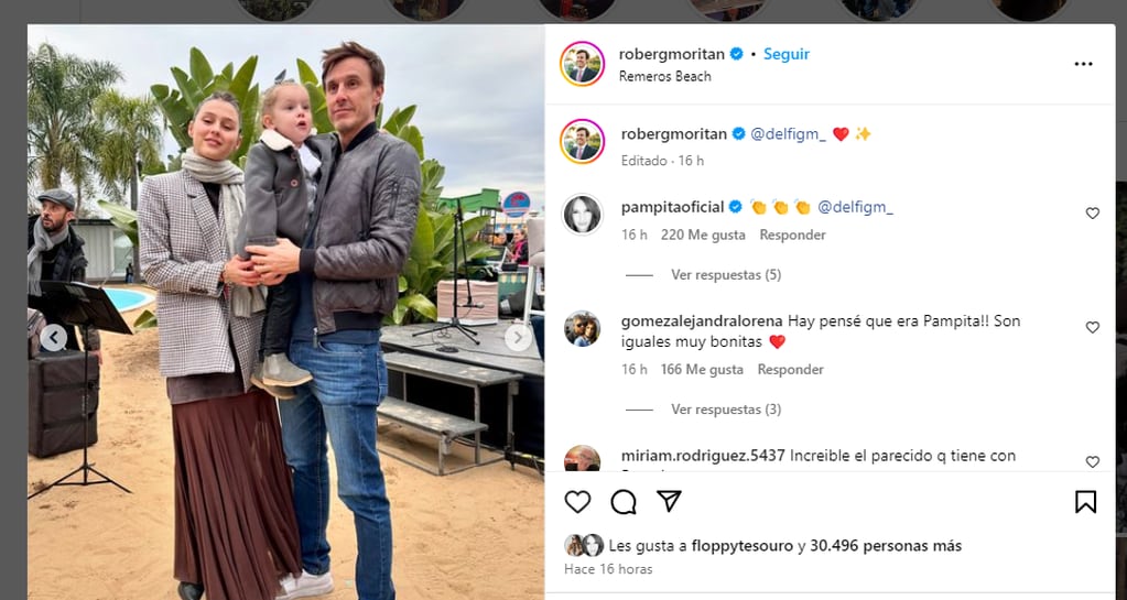 La reacción de Pampita al debut como cantante de la hija de Roberto García Moritán