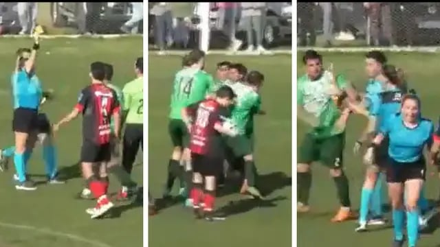 Terrible agresión de un jugador del Club Garmense a una árbitro en pleno partido