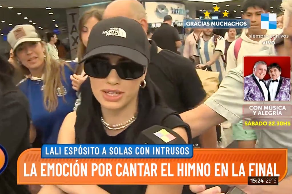 Lali Espósito hablando con "Intrusos".