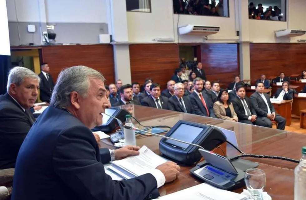 Gerardo Morales, gobernador de Jujuy, en las inauguración de la sesiones legislativas.