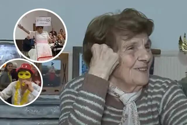 Antonia, la santafesina de 90 años que festejó su cumple a pura energía.