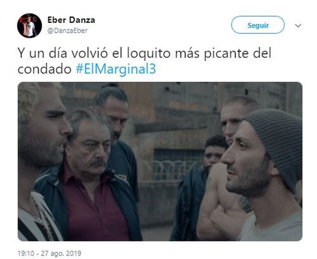 "Volvió el más picante del condado", decían los usuarios en Twitter tras el final de El Marginal 3