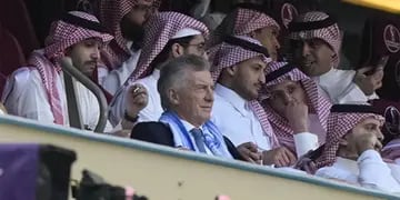 Mauricio Macri en el partido de Argentina ante Arabia Saudita (Aníbal Greco/LaNación).