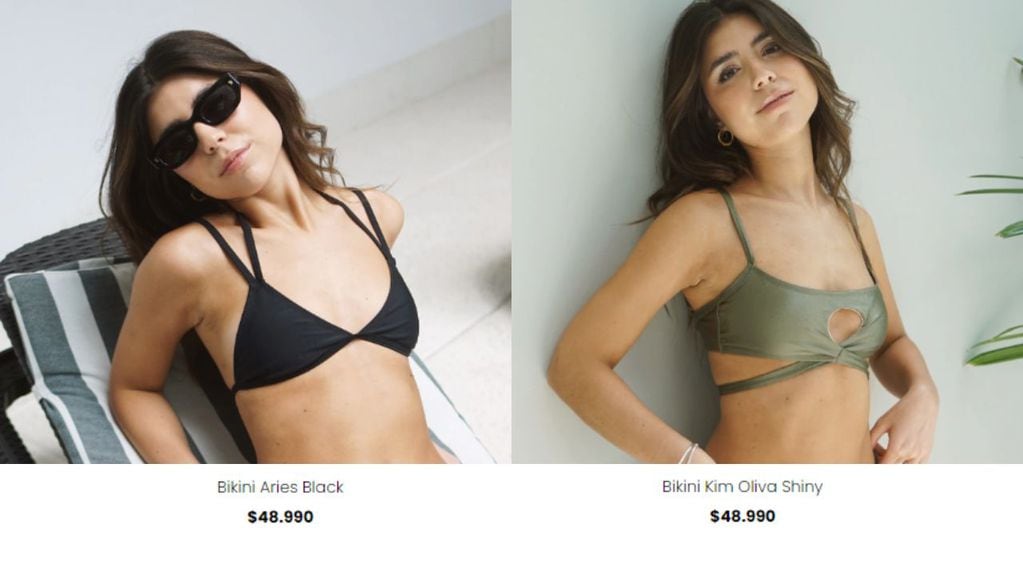 Los precios de la línea de bikinis de Cami Mayan.