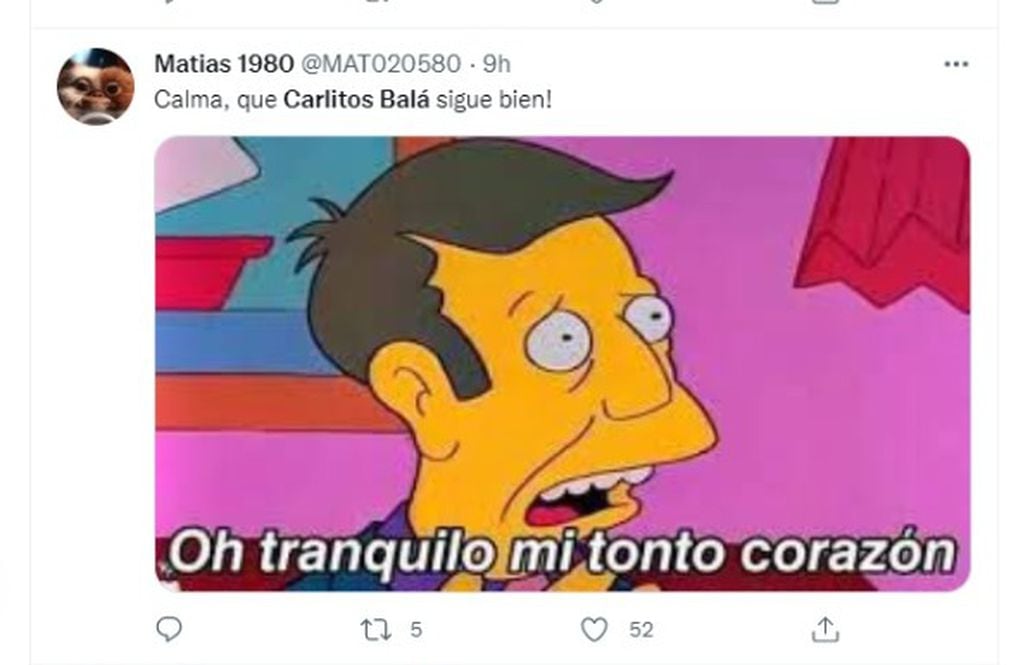 Memes: Carlitos Balá tendencia en Twitter