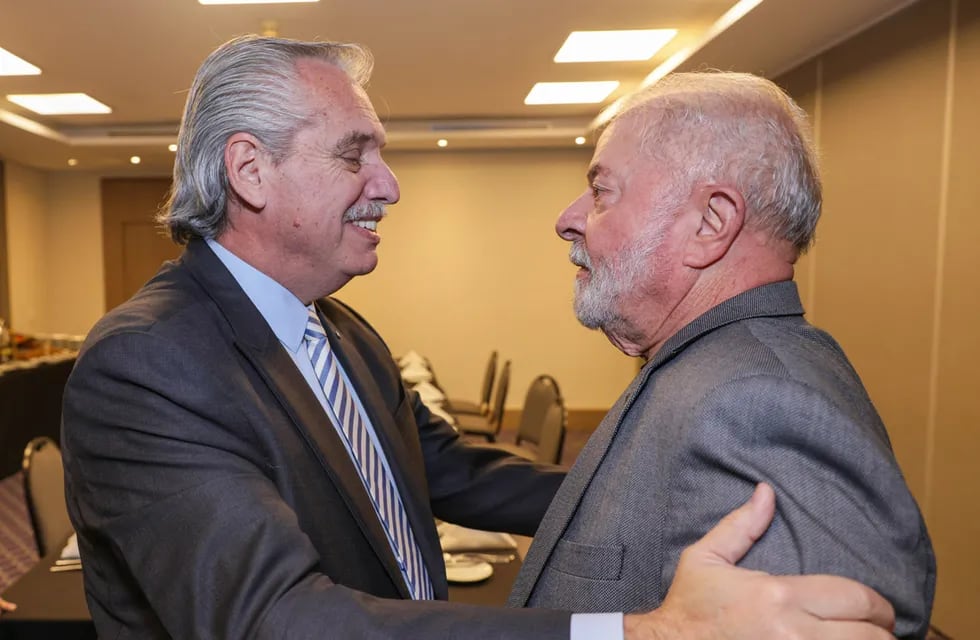 El presidente Alberto Fernández mantuvo una reunión este mediodía en San Pablo con el presidente electo de Brasil, Luiz Inácio Lula da Silva. (Presidencia de la Nación)