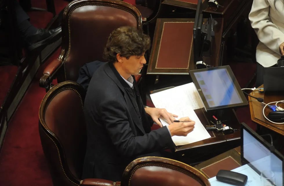 El senador Martín Lousteau (UCR) se cruzó con Cristina Kirchner (Foto: Federico López Claro)