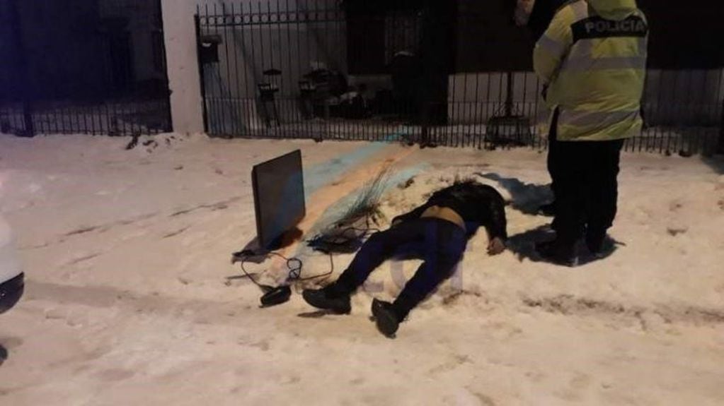 Ladrón congelado (Foto: Actualidad TDF)