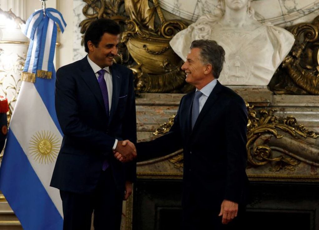 Mauricio Macri y el emir de Qatar mantienen un estrecha relación personal. Foto: REUTERS.